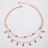 New cross-border jewelry European and American fashion trend simple green rhinestone women's short single-layer necklace collarbone chain