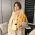 2022 Solid Color Scarf Women's Tassel Imitation Cashmere Golden Classic Double sided Shawl Korean Edition Versatile Warm Scarf Wholesale Hot Item