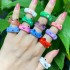 European and American cross-border new personalized cartoon frog ring, fashionable and cute style frog resin ring, index finger joint ring