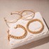 European and American Cross border New Retro Simple Thick Chain Bracelet Fashion Versatile Open Bracelet Stacked Style Set Handmade