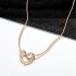 Light luxury niche hollow out love necklace for women in Japanese and Korean versions, simple design pendant, versatile collarbone chain