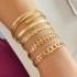 European and American cross-border retro simple chain bracelet fashion mix and match open bracelet bracelet bracelet bracelet, hand decoration, layering style combination wholesale