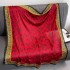 New retro ethnic style brocade large square scarf, sun protection simulation silk scarf, air conditioning shawl dual-use, one-piece hair replacement