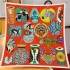 New twill silk scarf wholesale, spring and summer printed sunscreen scarf, silk scarf square scarf decoration scarf