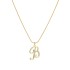 Cross border new European and American 26 letter creative simple copper inlaid zircon snake chain gold necklace high-end collarbone chain for women