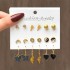 European and American Cross border Retro Love Butterfly Earring Set 9-piece Creative Serpentine Sword Mushroom Ear Buckle Wholesale