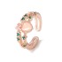 French style personality, high-end niche design, Ins cool trend, cool woman, simple moonstone index finger opening ring