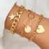 European and American cross-border retro thick chain personalized bracelet mixed and matched open bracelet bracelet, hand decoration layered style set bracelet wholesale