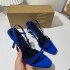 ZA's new 2024 summer square toe slim heel straight strap high-heeled shoes for women's fashion, slim strap temperament, wearing sandals for women's fashion trend