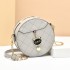 Live streaming recommendation women's bag 2024 summer new fashionable cat small round bag Korean version diamond grid embroidery thread single shoulder chain bag