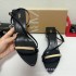 ZA2024 Autumn New Women's Shoes Black Strap Fashion High Heels Pointed Rear Tripping Strap Thin Heels Fashion Sandals