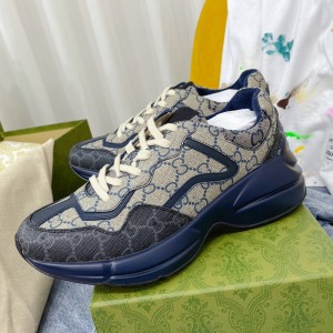 High version G family color blocked dad shoes 2022 new old flower color blue sole height increasing couple casual sports shoes men's size