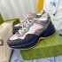 High version G family color blocked dad shoes 2022 new old flower color blue sole height increasing couple casual sports shoes men's size