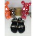 ZA2024 summer new one-piece sandals with round toe and thick bottom metal buckle decoration, versatile sandals for women's outdoor wear