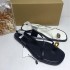 ZA's new 2024 summer cross strap metal flat sandals for women's casual beach shoes with soft soles and double toed Roman shoes for women