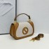 Cross border hot selling light luxury fashionable and stylish contrasting color saddle bag, versatile and niche single shoulder crossbody small square bag, one piece hair replacement