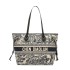 DIAOLUN new high-end embroidered zoo tote bag, large capacity commuting shopping bag, single shoulder handbag