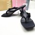 ZA women's shoes 2024 summer new item clip toe bow, mid heel flip flops, versatile, simple, slim heel, cool slippers, high heels