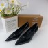 2024 Spring New Lacquer High Heels Women's Fine Heels Professional Shiny Leather High Heels Pointed Work Shoes Single Shoes