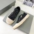 2022 Summer Paris New High Top Canvas Shoes for Women, Aged, Casual, Breathable, Half Dragged, Outdoor, Small Dirty Shoes, Couple, Men