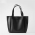 Z Home's New Tote Bag Minimalist Shopping Bag Black Large Capacity Soft and Versatile One Shoulder Handheld Commuter Bag