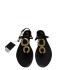 ZA new 2024 summer round toe straight strap metal buckle decoration clip toe slippers sandals with women's back strap for wearing single shoes