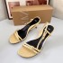 ZA2024 Autumn New Product Fashion Yellow Buckle Decoration Open toed Stiletto Shoes for Women Wearing Strap Sandals for Women