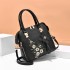 Manufacturer wholesale women's bag 2024 new fashionable embroidered handbag middle-aged simple shoulder crossbody bag one piece dropshipping