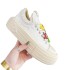 Zhao Lusi's DIY smiley face thick soled raised canvas shoes, 2023 spring new fashion trend shoes, versatile board shoes