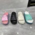 2023G Home New Macaron Color Thick Bottom Anti slip Soft Bottom Fashion Slippers for Women's Outerwear Beach One line Cool Drag