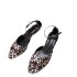 ZA New Product 2024 Summer Fashion Leopard Pattern Open Toe Thin Heel Short Heel Strap Women's Shoes Fish Mouth Strap Women's Sandals