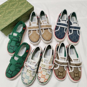 European Station G Home Velcro Canvas Shoes 1977 Summer Breathable Casual Shoes Children's Retro Versatile Flat Board Shoes