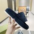 G Home High Version Thick Bottom Letter Imprinted One line Slippers 2022 New Anti slip Suede Large Foreign Trade Slippers