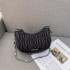 Cross border new rhinestone chain pleated women's bag, fashionable texture dumpling bag, versatile, light luxury single shoulder liquid crossbody bag