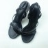 ZA New Product 2024 French Square Head High Heels, Shallow Mouth, Straight Strap, Fine Strap, Toe Exposed, Back Strap, Cross Fashion Sandals