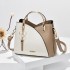 Women's Bag 2024 New Trendy Handbag Korean Edition Color Contrasting Large Capacity Fashion Single Shoulder Crossbody Bag One Piece Hair Collection