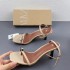 ZA2024 summer new square toe clip toe metal decoration sexy high heels casual one button thin heel sandals for women