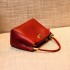 Cross border new high-end retro red bucket bag 2025 French hand-held bridal wedding bag, single shoulder crossbody women's bag