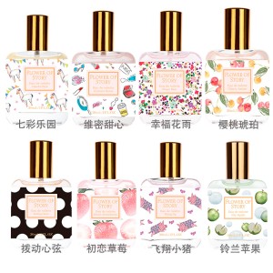 Flower Story perfume Women's Persistent Light Fragrance Girl Strawberry Lemon Apple Flavor 30ml One Piece Hair Care