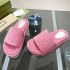 G Home High Version Thick Bottom Letter Imprinted One line Slippers 2022 New Anti slip Suede Large Foreign Trade Slippers