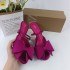 ZA2024 Summer New Silk Texture Butterfly Knot Decoration Muller High Heels Pointed One Line Tripping Sandals for Women