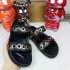 ZA Summer New Product 2024 Fashion Foreign Trade Round Head Thick Bottom Buckle Metal Buckle Decoration Back Air Versatile Single Shoes Cool Slippers for Women