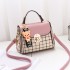 New Small Bag for Women 2024 Korean Edition New Trendy Fashion Girl Single Shoulder Crossbody Bag with Grid Pattern Small Square Bag, One Piece Hair Replacement