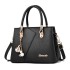 2024 Autumn/Winter New Fashionable Middle aged Handbag with Large Capacity Litchi Pattern Single Shoulder Crossbody Bag