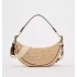 ZA Women's Bag Spring 2024 New Product Crescent Bag Versatile Casual Crossbody Bag Woven Underarm Bag Grass Woven Half Round Bag