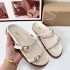 ZA women's shoes for summer 2024, with a one-piece strap, versatile, fashionable, non slip, lightweight, flat bottomed, thick soled beach sandals for women