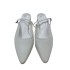 ZA2024 Spanish Spring New Women's Shoes Light beige Retro Fashion Style Pointed Shaped Heel Muller Shoes