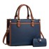 [Shichen Women's Bag] Simple casual handbag 2024 new fashionable contrasting color mother and child bag large capacity women's set