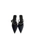 ZA Spring New 2024 High Heel Women's Shoes Black Pointed Straight Line with Water Diamond Decoration Fashionable Back Air Thin Heel Sandals for Women