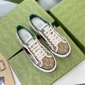 G Home Embroidery 1977 Retro Canvas Shoes High Version Old Flower Color blocked Unisex Casual White Shoes Sports Shoes